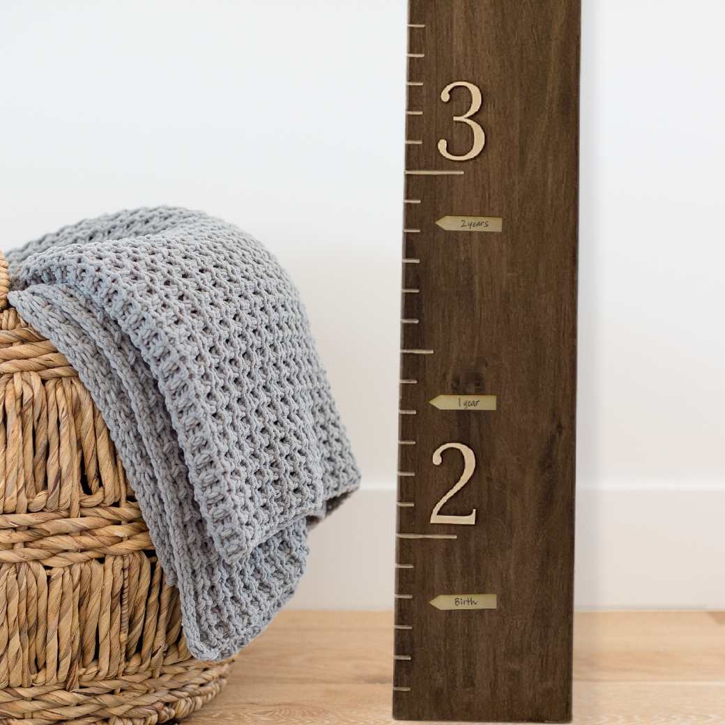 Walnut Growth Chart Ruler by Birchmark Designs