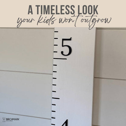white and black growth chart ruler for kids