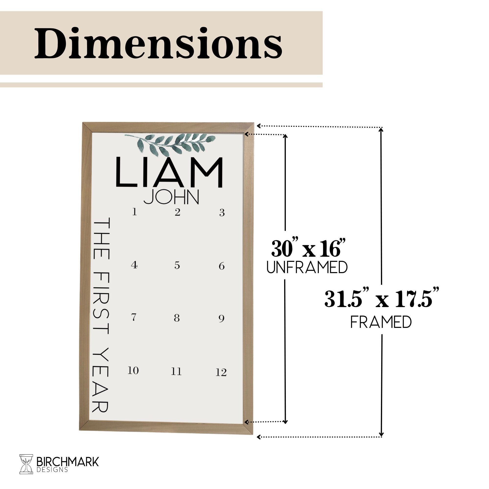 Liam Milestone Photo Display Board