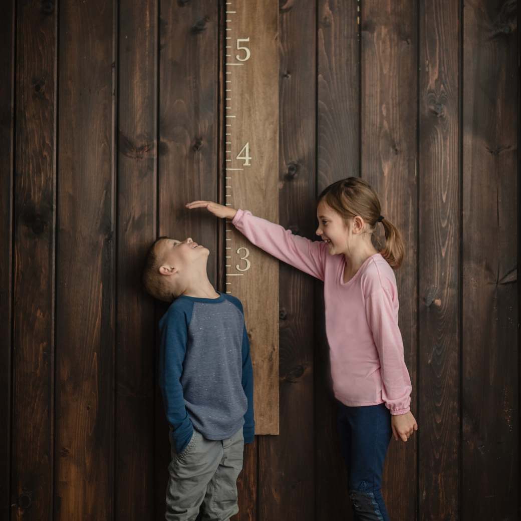 Modern Walnut Growth Chart Ruler by Birchmark Designs